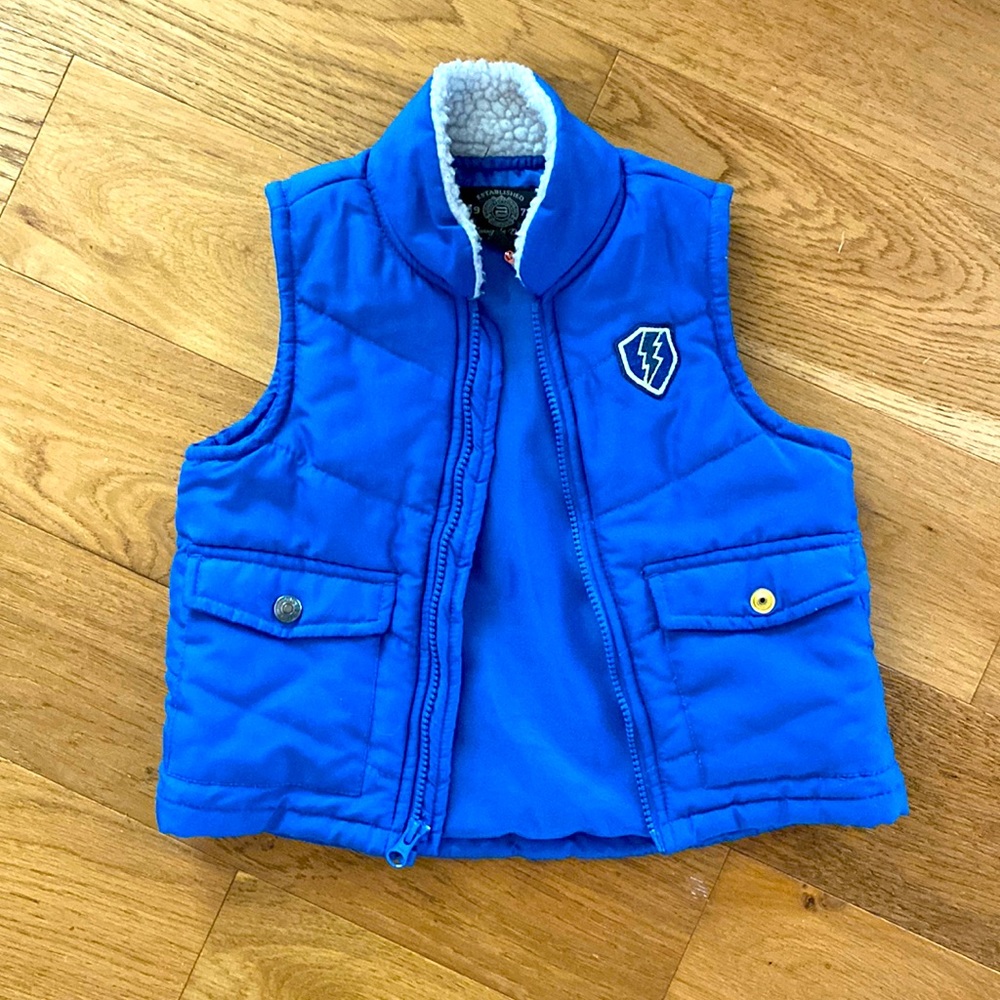 Warm Blue Zip-up Vest